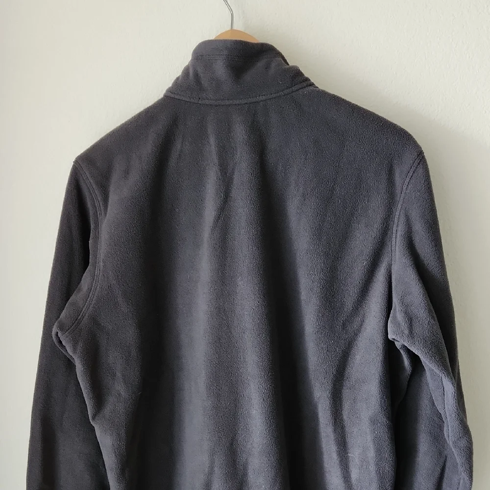 COLUMBIA Charcoal Grey Fleece Jacket Rustic Orange Details Men Sz M Gorpcore - Picture 7 of 16
